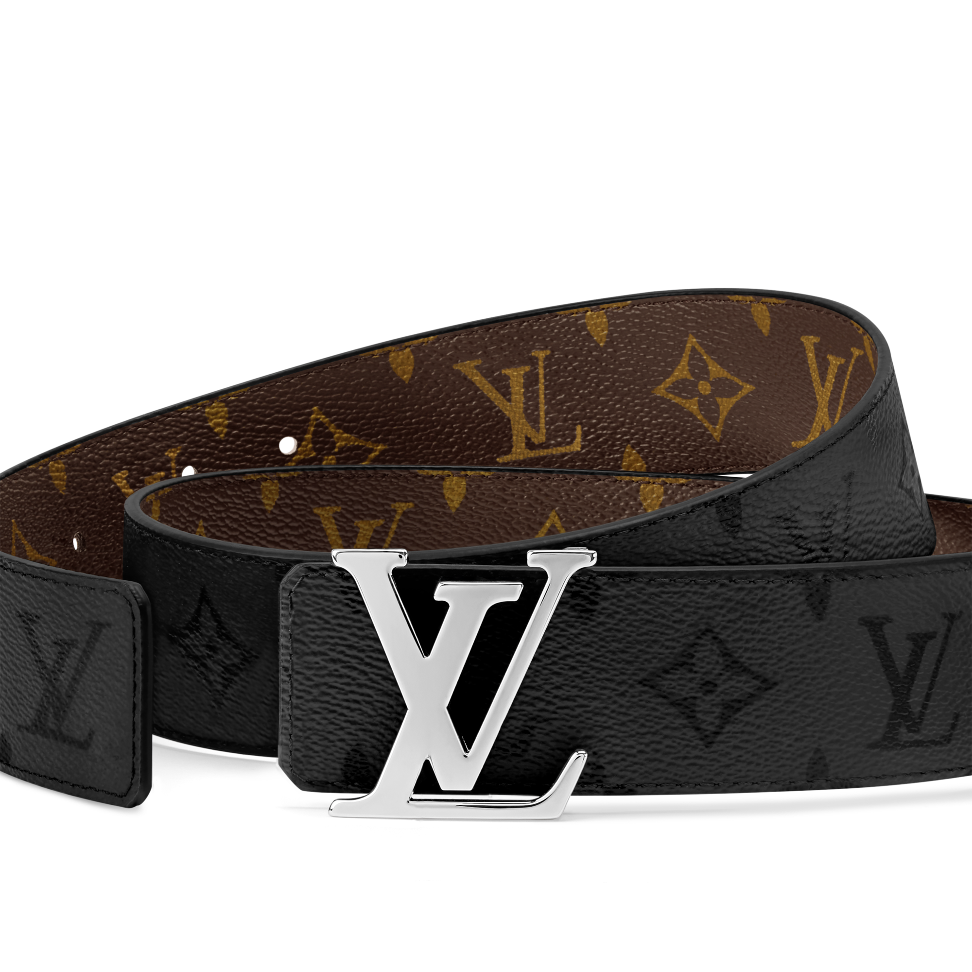 LOUIS VUITTON　ルイヴィトン　ベルト　モノグラム　4381 ベルト・LV イニシャル 40MM リバーシブル モノグラム・ミッドナイト